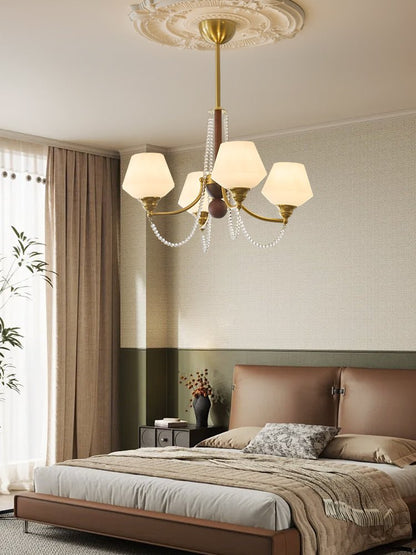 Evora Chandelier - Elegant Crystal Design with Adjustable Height & Dim