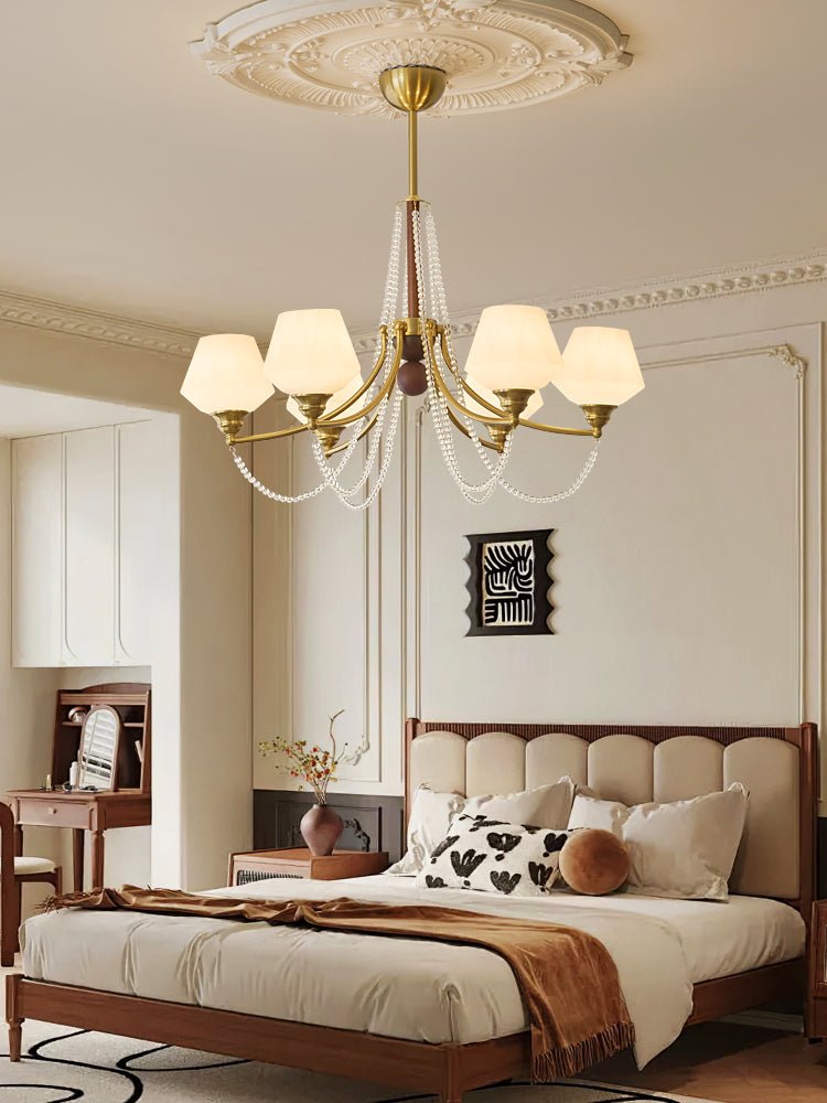 Evora Chandelier - Elegant Crystal Design with Adjustable Height & Dim
