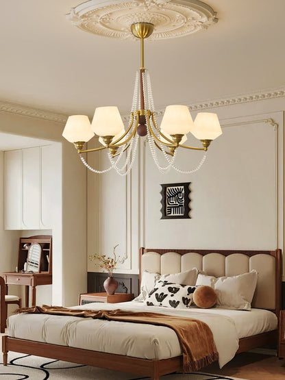Evora Chandelier - Elegant Crystal Design with Adjustable Height & Dim