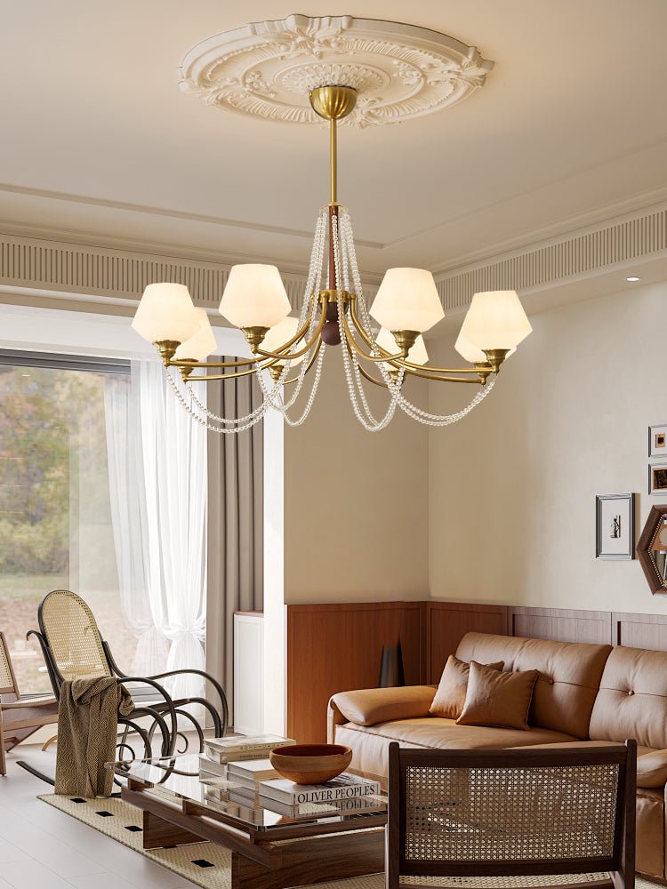 Evora Chandelier - Elegant Crystal Design with Adjustable Height & Dim