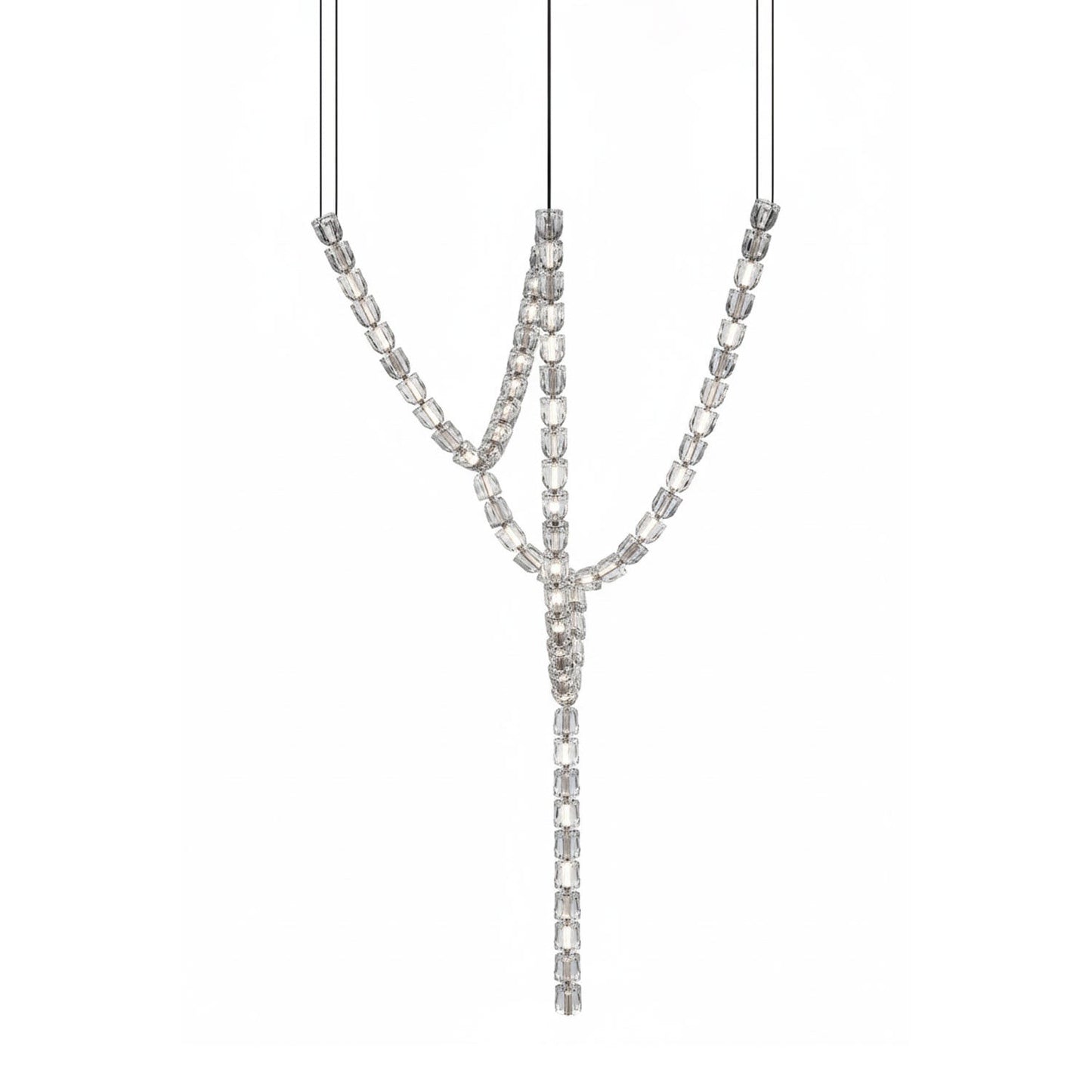 Gabriel Chrome Chandelier - Elegant Design with Adjustable Height & LE