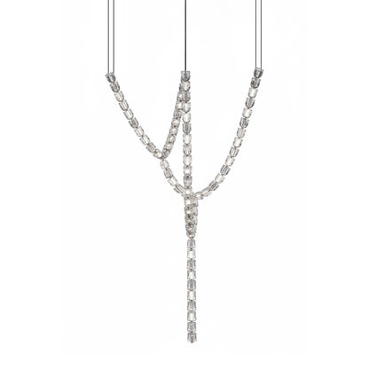 Gabriel Chrome Chandelier - Elegant Design with Adjustable Height & LE