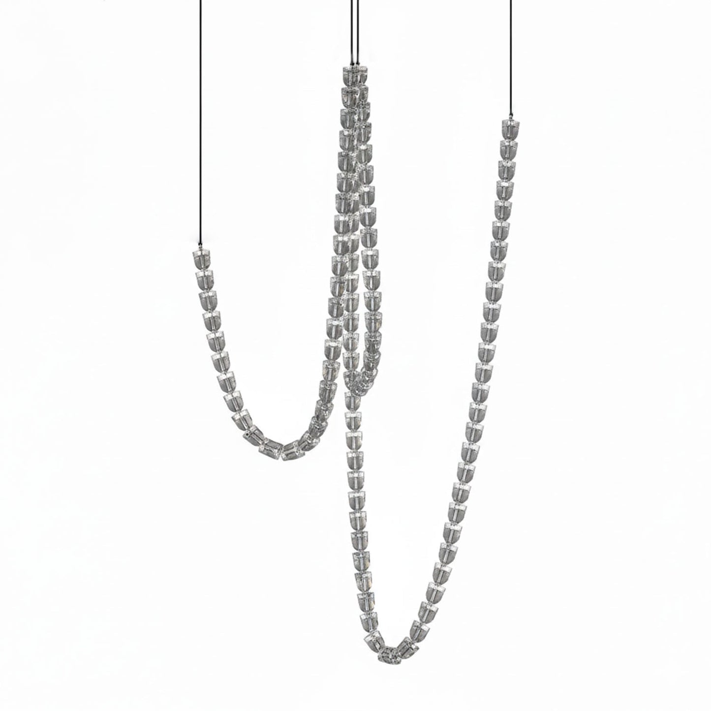 Gabriel Chrome Chandelier - Elegant Design with Adjustable Height & LE