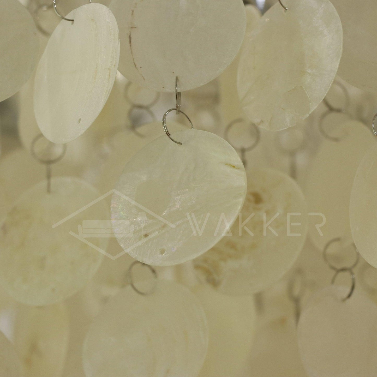 Elegant Round Shell Chandelier with Adjustable Height & Soft Lighting