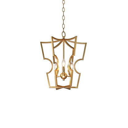 Rustic Farmhouse Lantern Chandelier with Adjustable Height & Warm Glow