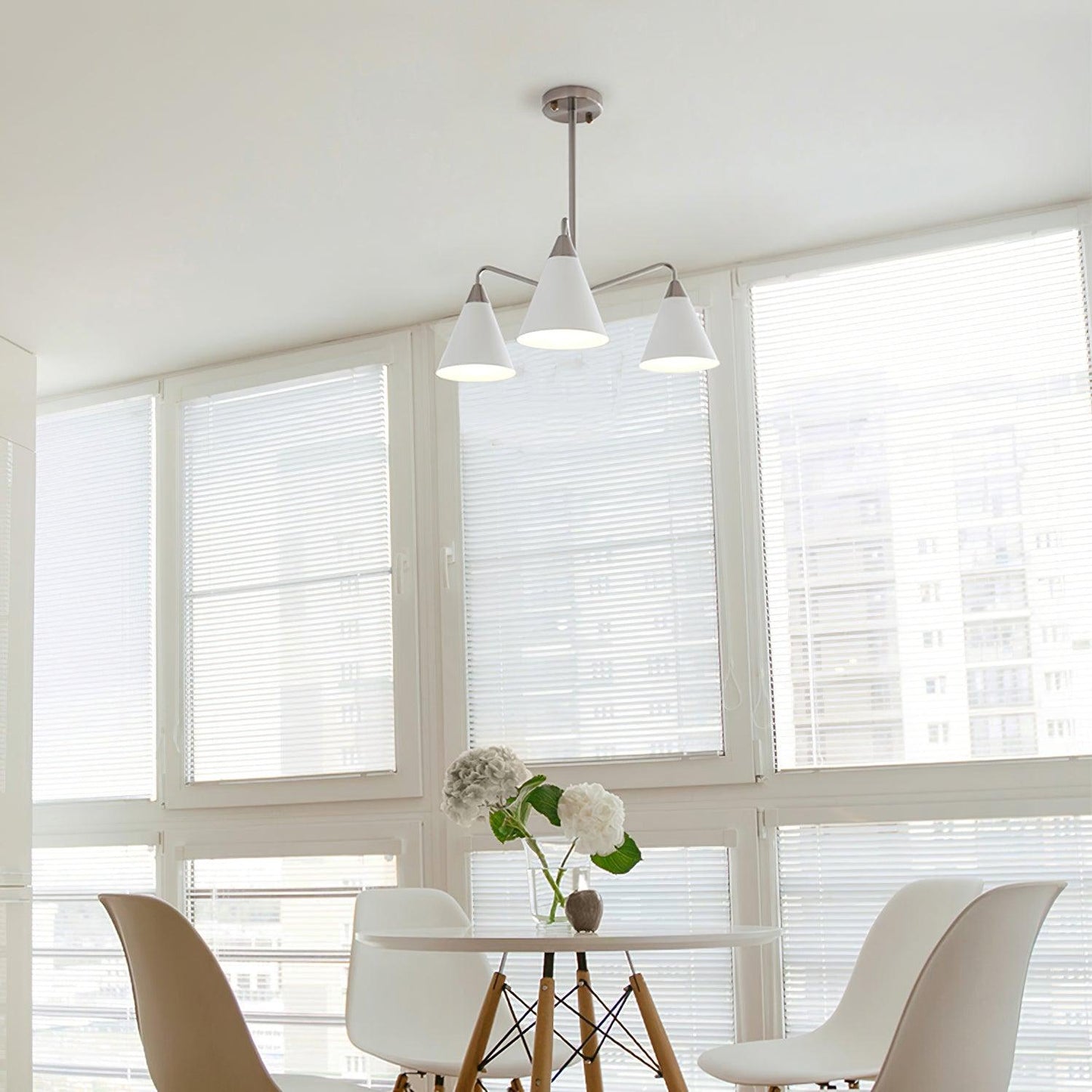 Elegant Cono Chandelier - Adjustable Brightness & Energy Efficient Des