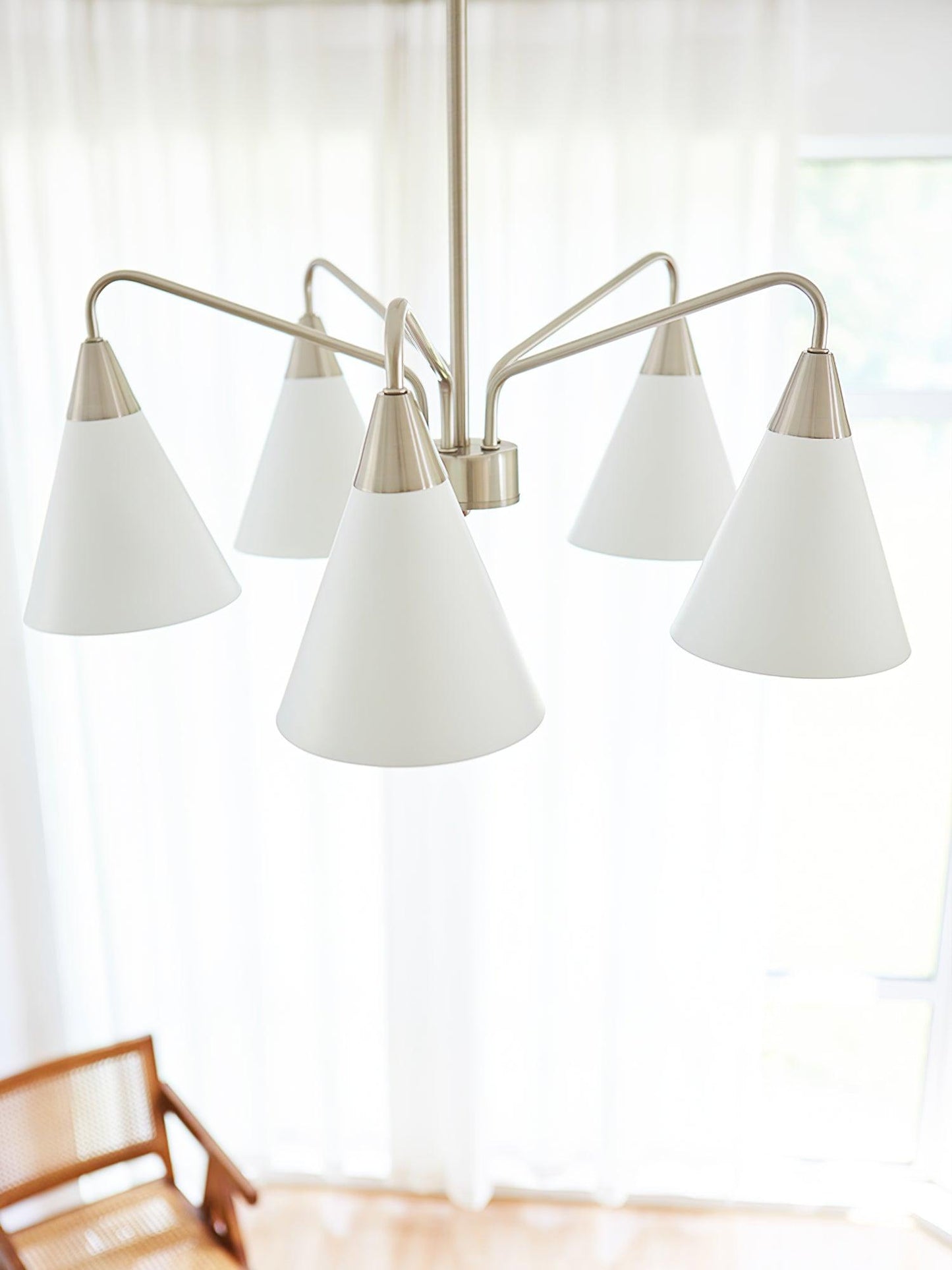 Elegant Cono Chandelier - Adjustable Brightness & Energy Efficient Des