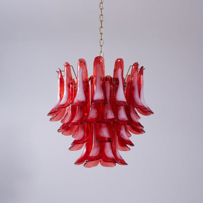 Fiametta Elegant Glass Chandelier - Adjustable Height, Crystal Accents