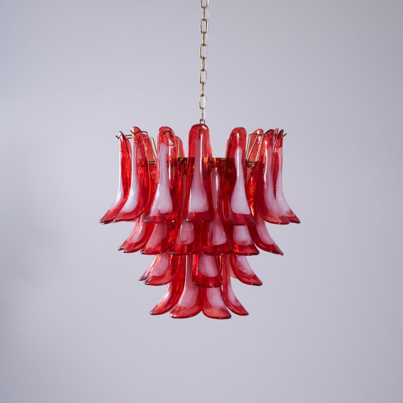 Fiametta Elegant Glass Chandelier - Adjustable Height, Crystal Accents