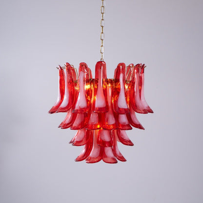 Fiametta Elegant Glass Chandelier - Adjustable Height, Crystal Accents