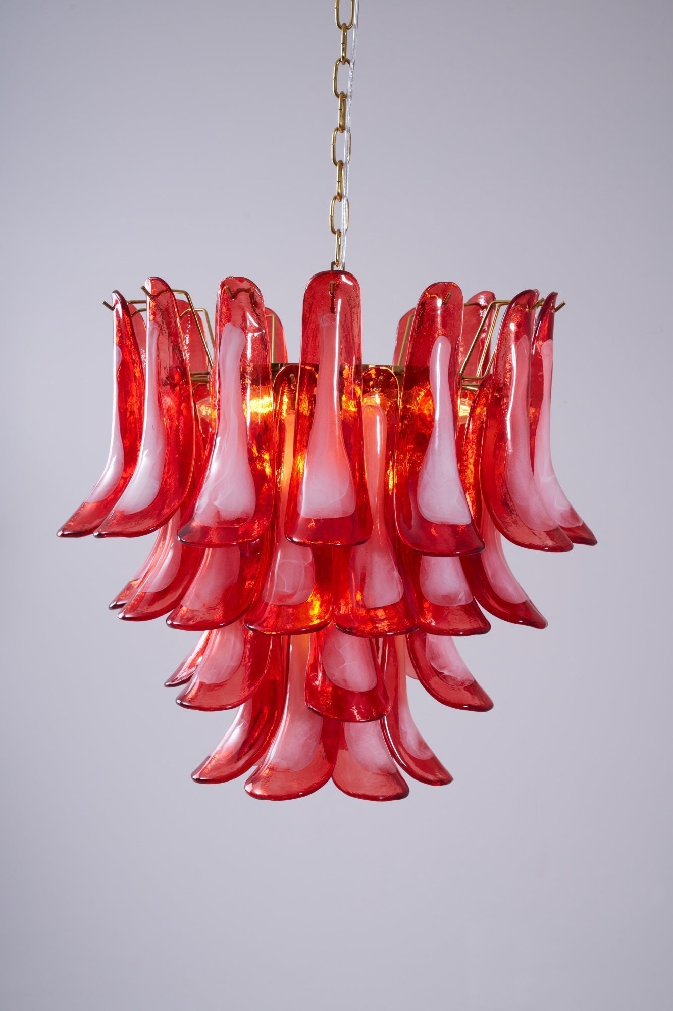 Fiametta Elegant Glass Chandelier - Adjustable Height, Crystal Accents