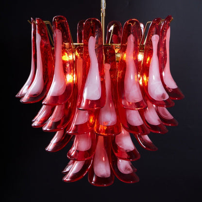 Fiametta Elegant Glass Chandelier - Adjustable Height, Crystal Accents