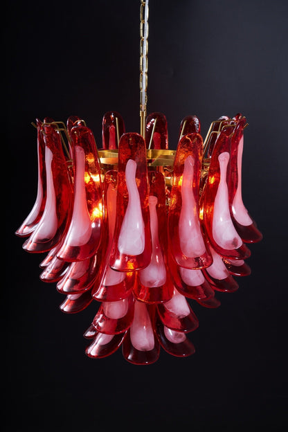 Fiametta Elegant Glass Chandelier - Adjustable Height, Crystal Accents