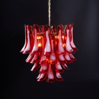 Fiametta Elegant Glass Chandelier - Adjustable Height, Crystal Accents