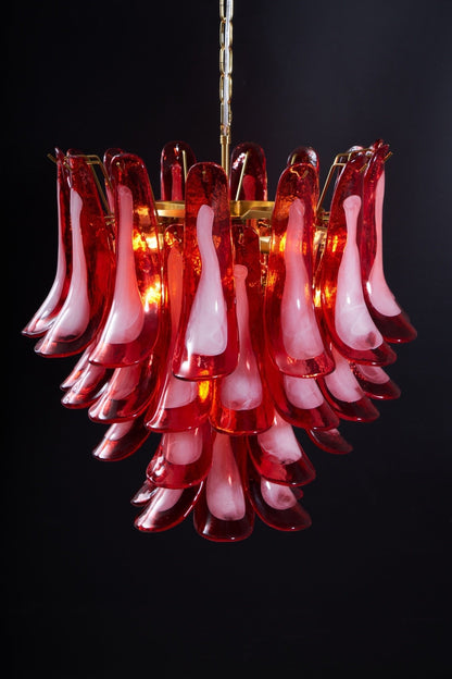 Fiametta Elegant Glass Chandelier - Adjustable Height, Crystal Accents