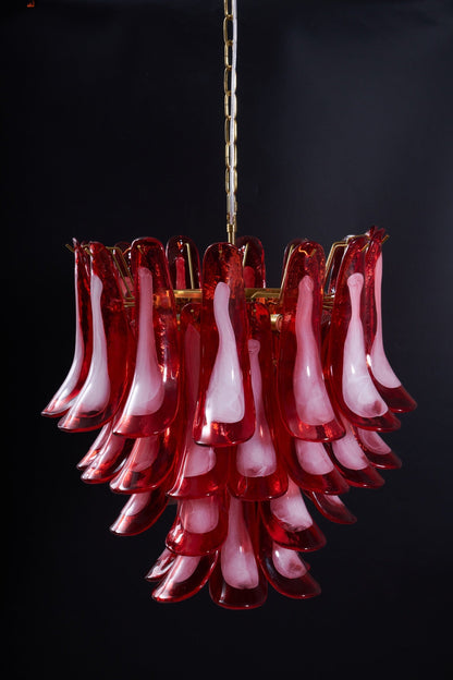 Fiametta Elegant Glass Chandelier - Adjustable Height, Crystal Accents