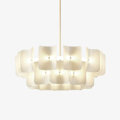 Fingerprint-Activated Chandelier with Dimmable LED Lights and Elegant