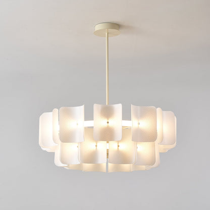 Fingerprint-Activated Chandelier with Dimmable LED Lights and Elegant