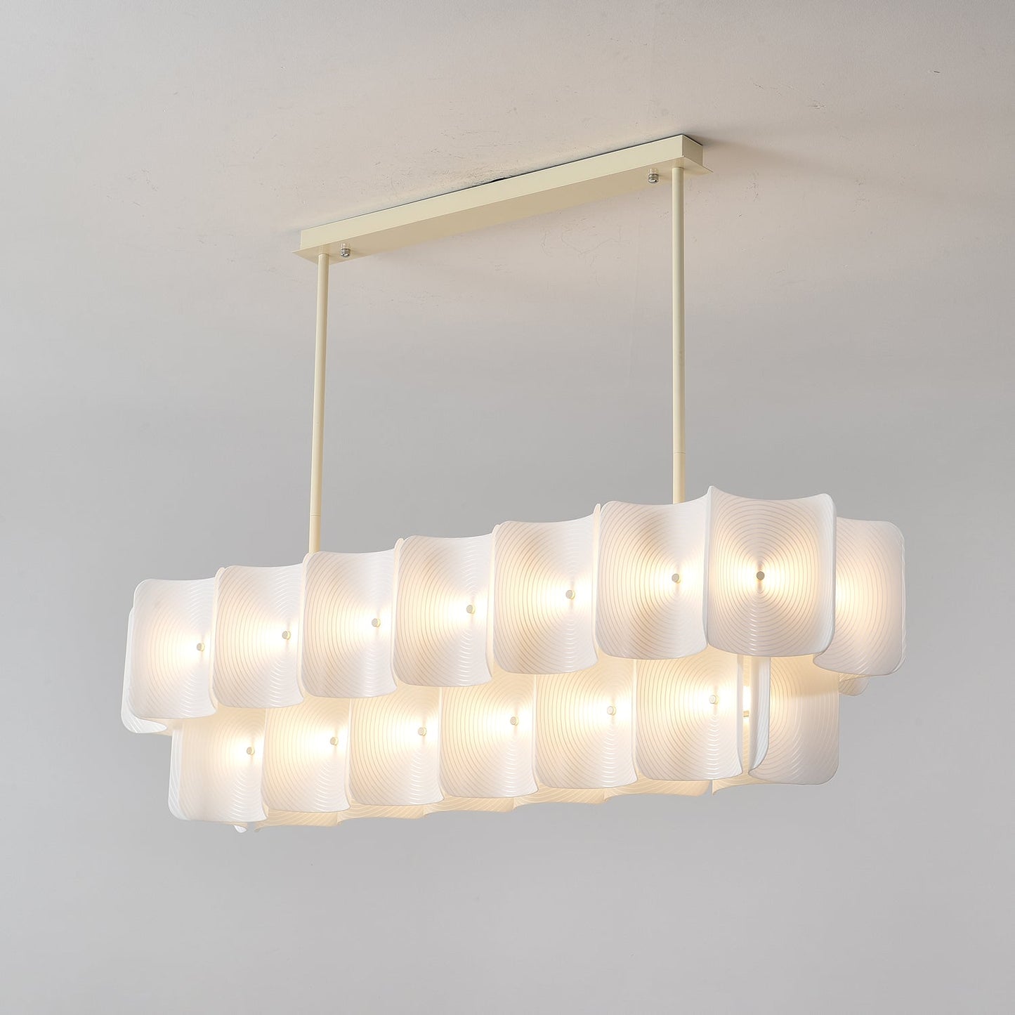 Fingerprint-Activated Chandelier with Dimmable LED Lights and Elegant