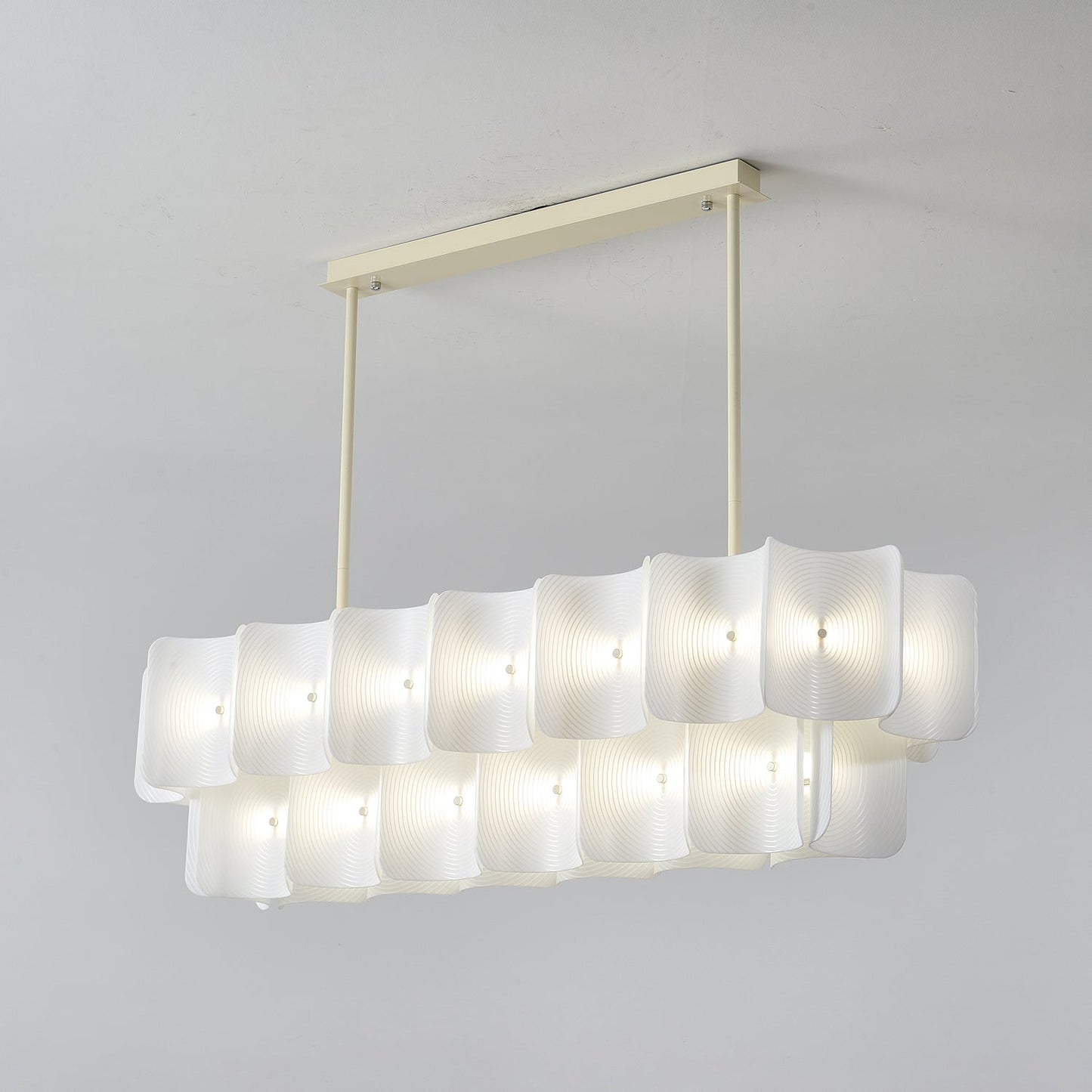 Fingerprint-Activated Chandelier with Dimmable LED Lights and Elegant
