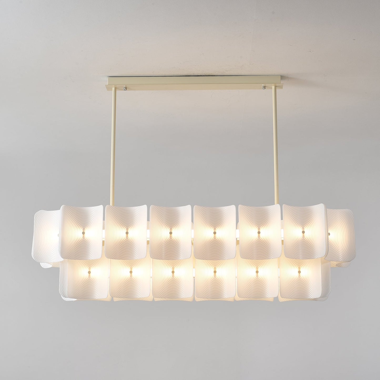 Fingerprint-Activated Chandelier with Dimmable LED Lights and Elegant