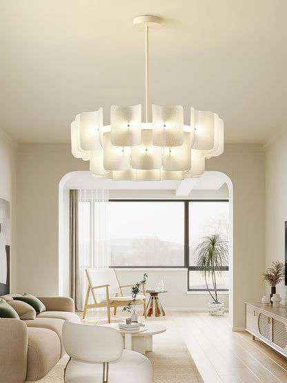 Fingerprint-Activated Chandelier with Dimmable LED Lights and Elegant