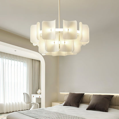 Fingerprint-Activated Chandelier with Dimmable LED Lights and Elegant