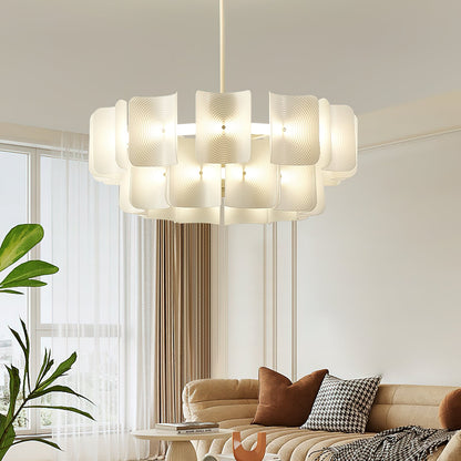 Fingerprint-Activated Chandelier with Dimmable LED Lights and Elegant
