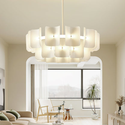 Fingerprint-Activated Chandelier with Dimmable LED Lights and Elegant