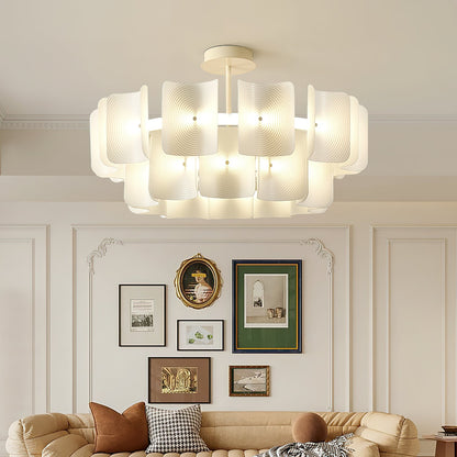 Fingerprint-Activated Chandelier with Dimmable LED Lights and Elegant