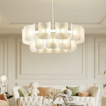 Fingerprint-Activated Chandelier with Dimmable LED Lights and Elegant