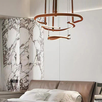 Finopi Modern Chandelier - Adjustable Height, Energy-Efficient LED