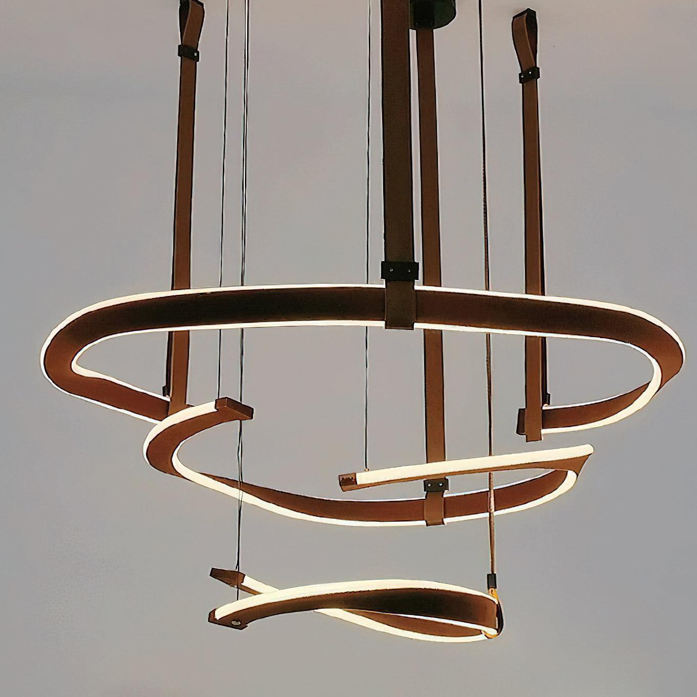 Finopi Modern Chandelier - Adjustable Height, Energy-Efficient LED