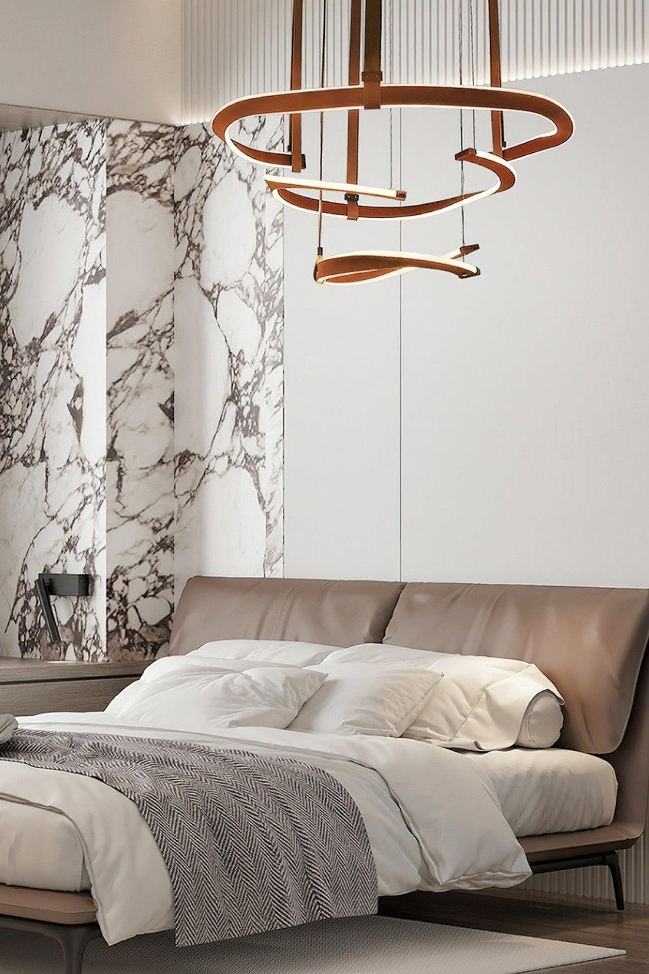 Finopi Modern Chandelier - Adjustable Height, Energy-Efficient LED