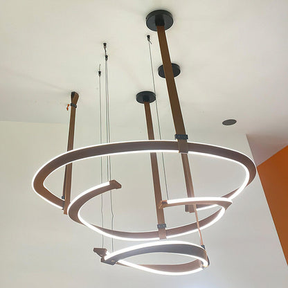 Finopi Modern Chandelier - Adjustable Height, Energy-Efficient LED