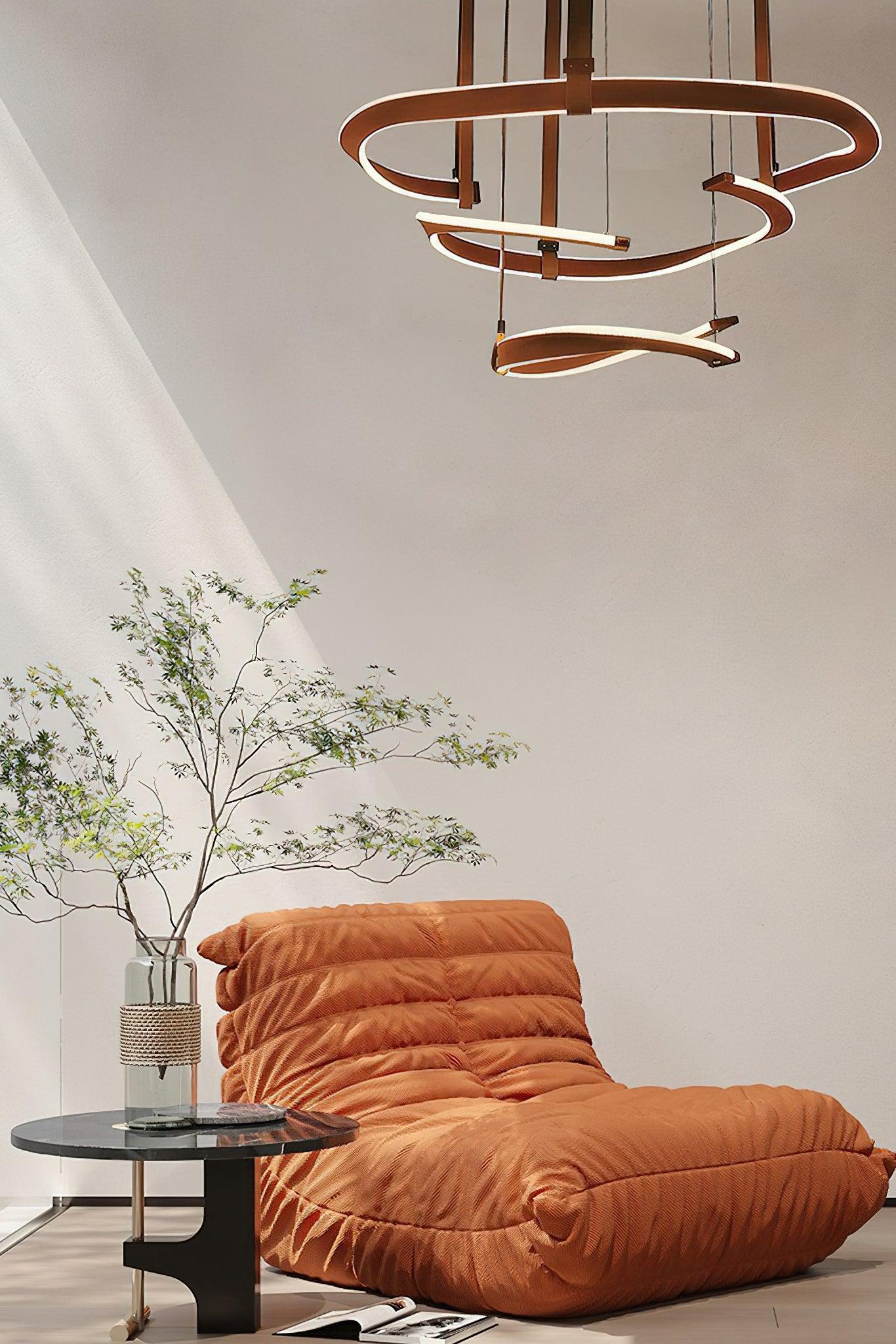 Finopi Modern Chandelier - Adjustable Height, Energy-Efficient LED