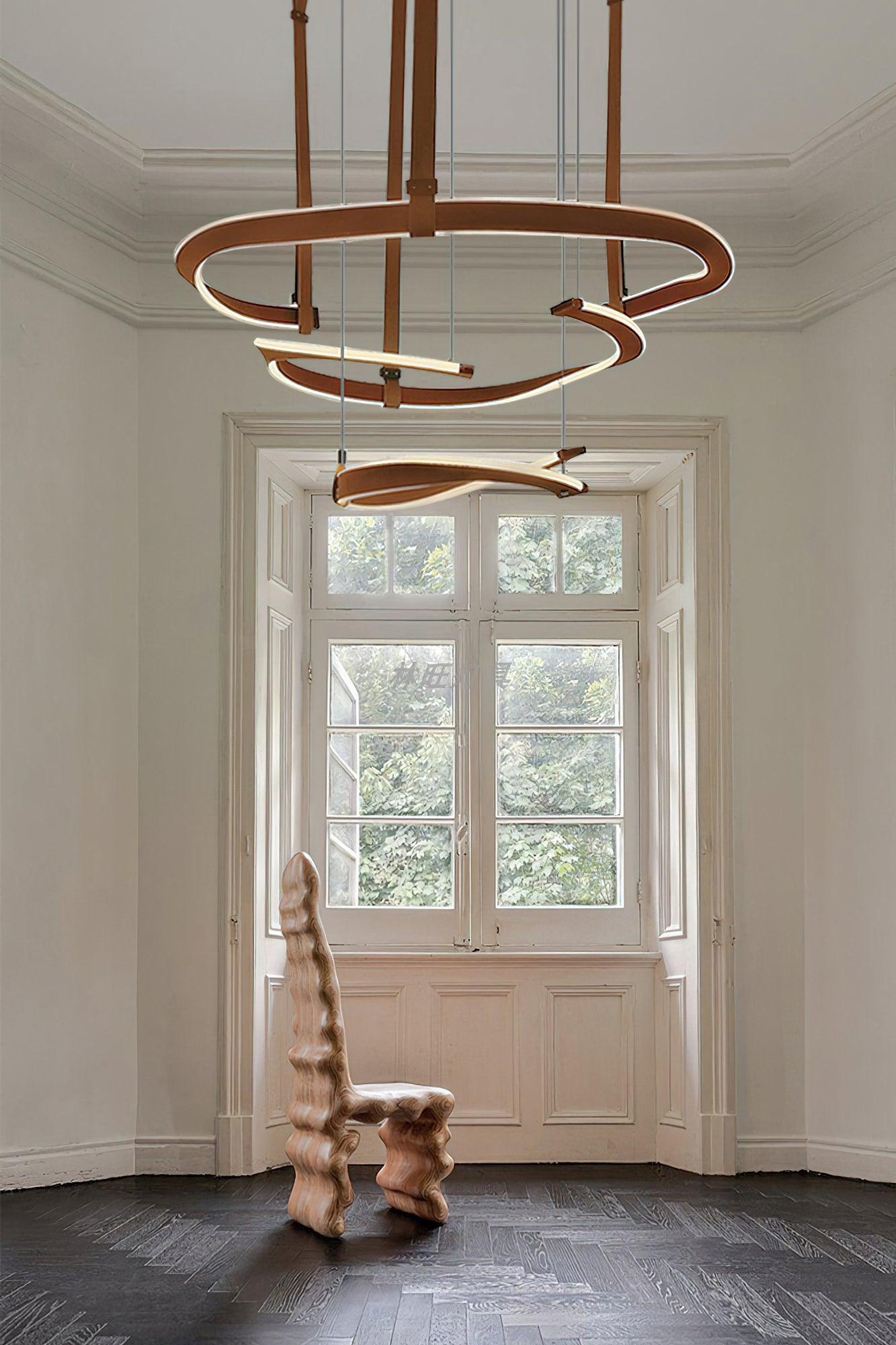Finopi Modern Chandelier - Adjustable Height, Energy-Efficient LED