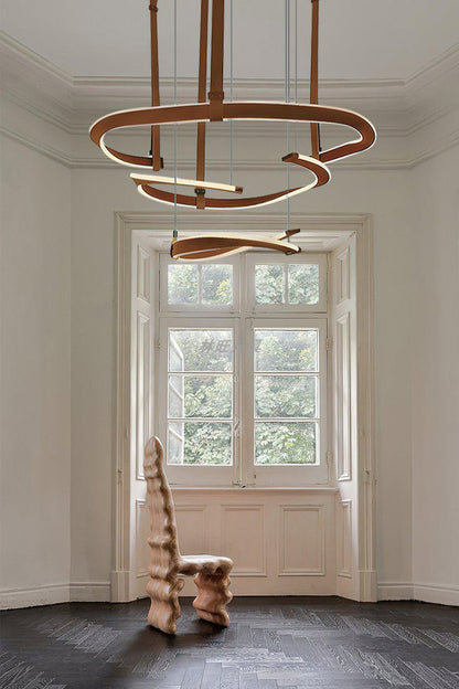 Finopi Modern Chandelier - Adjustable Height, Energy-Efficient LED