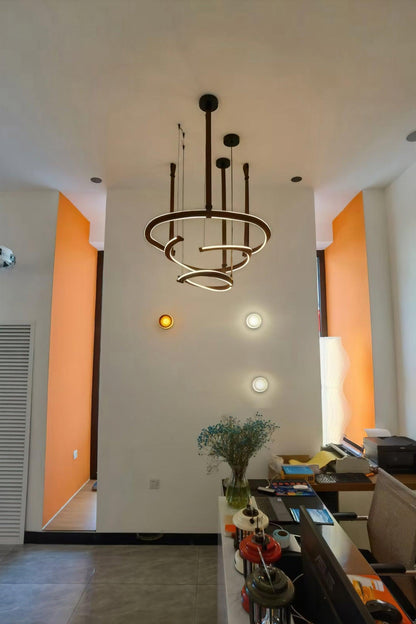 Finopi Modern Chandelier - Adjustable Height, Energy-Efficient LED