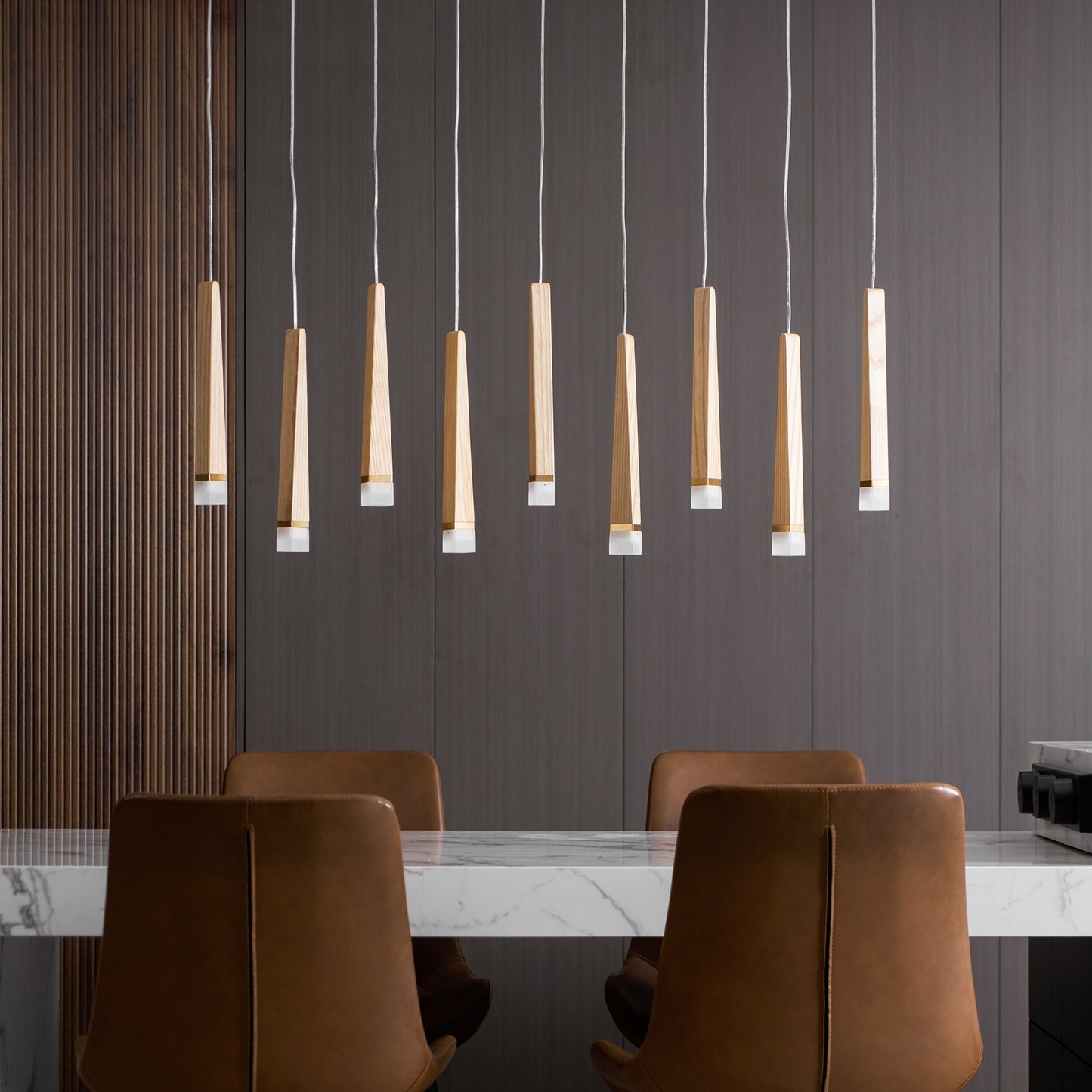 Rustic Firewood Stick Chandelier - Unique Design & Ambient Lighting