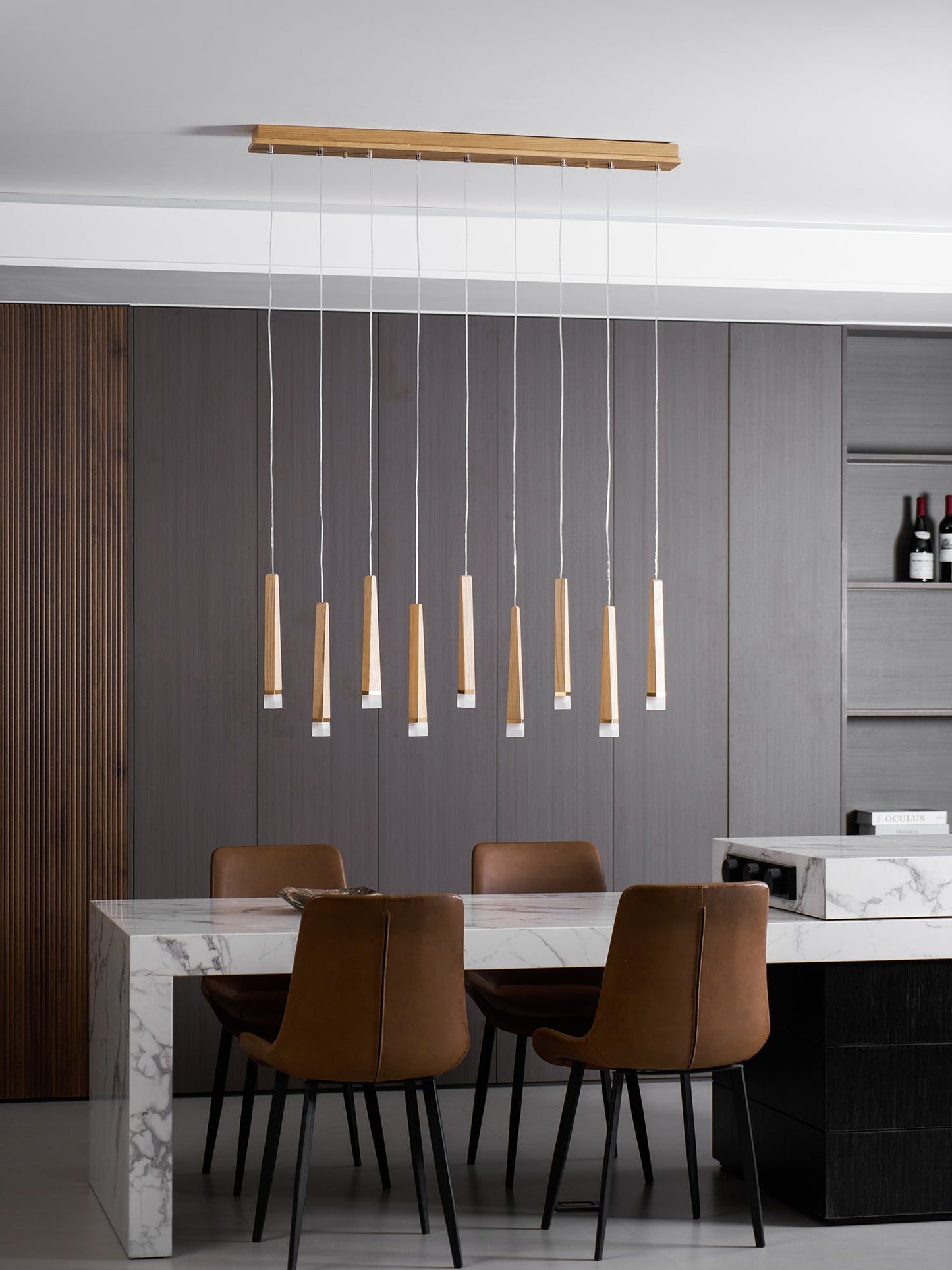 Rustic Firewood Stick Chandelier - Unique Design & Ambient Lighting