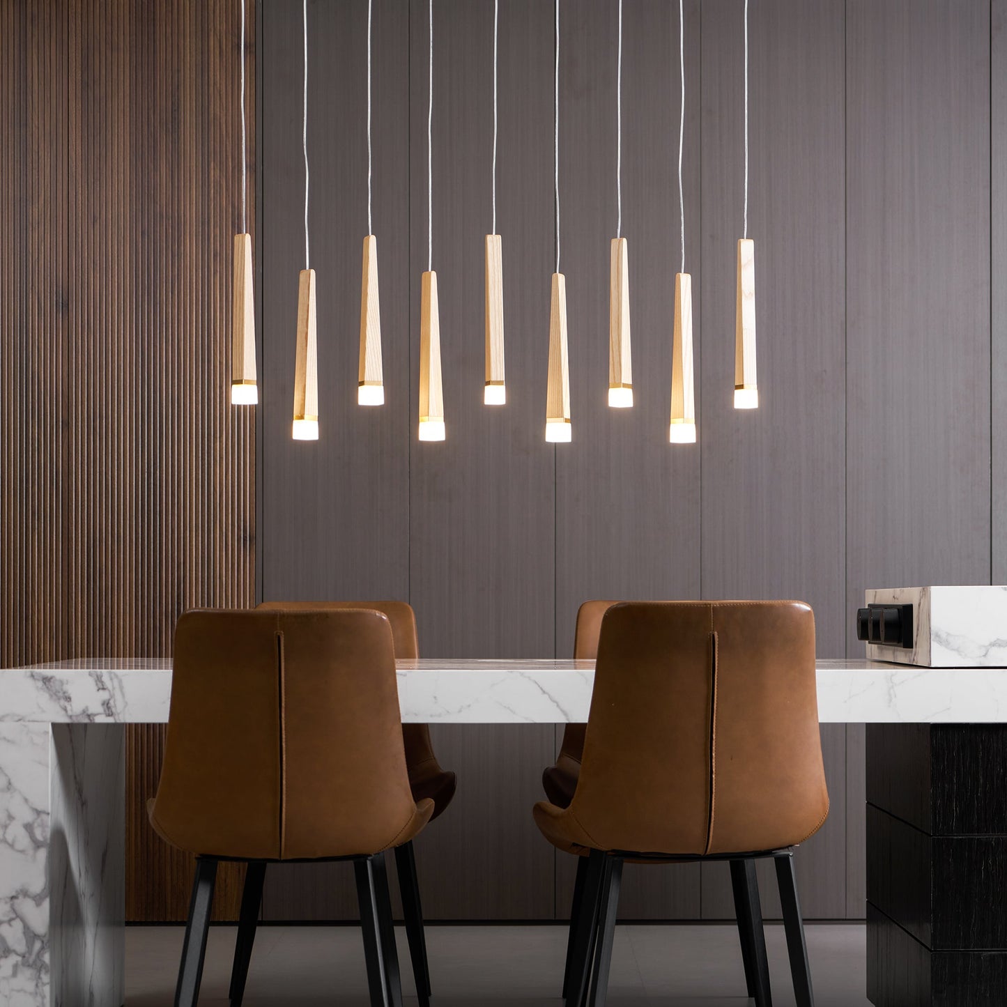 Rustic Firewood Stick Chandelier - Unique Design & Ambient Lighting