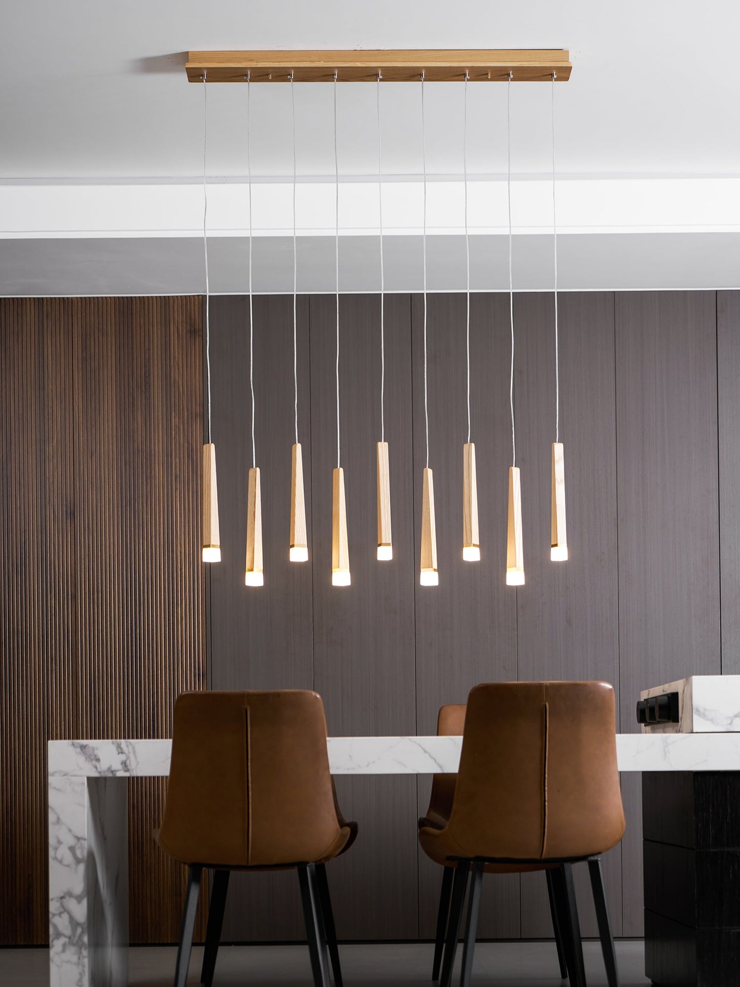 Rustic Firewood Stick Chandelier - Unique Design & Ambient Lighting
