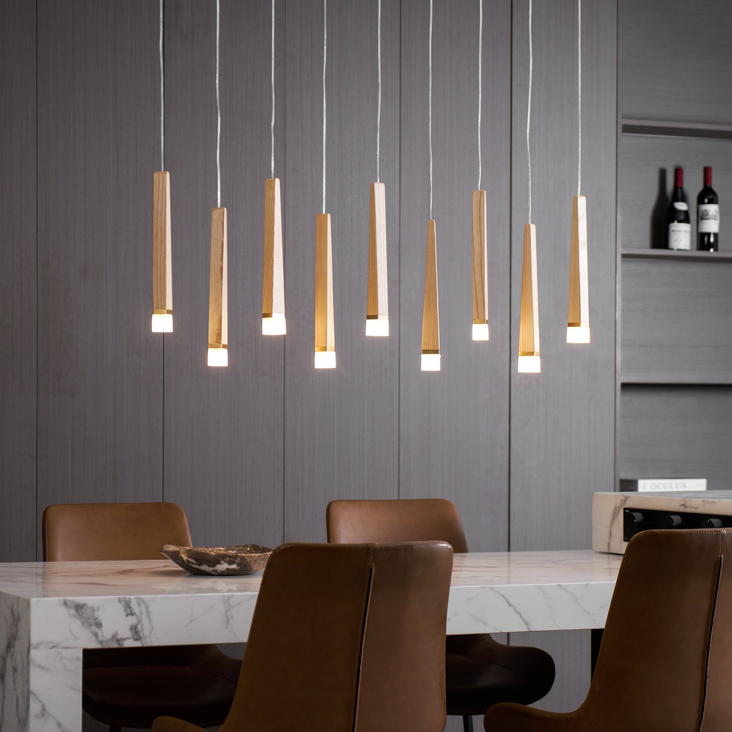 Rustic Firewood Stick Chandelier - Unique Design & Ambient Lighting