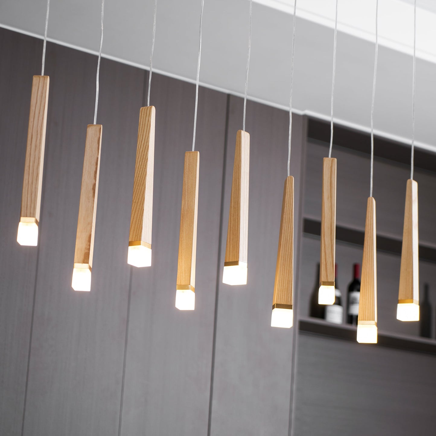 Rustic Firewood Stick Chandelier - Unique Design & Ambient Lighting