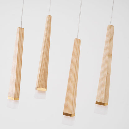 Rustic Firewood Stick Chandelier - Unique Design & Ambient Lighting
