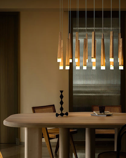Rustic Firewood Stick Chandelier - Unique Design & Ambient Lighting