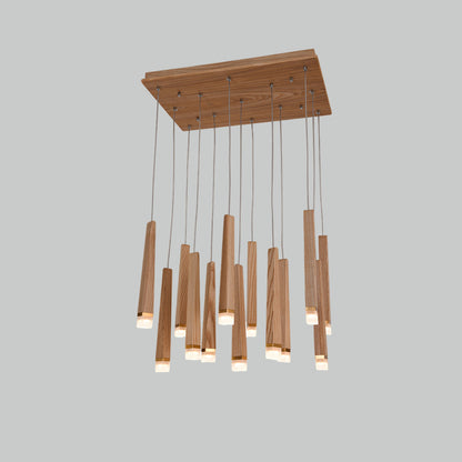 Rustic Firewood Stick Chandelier - Unique Design & Ambient Lighting