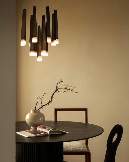 Rustic Firewood Stick Chandelier - Unique Design & Ambient Lighting