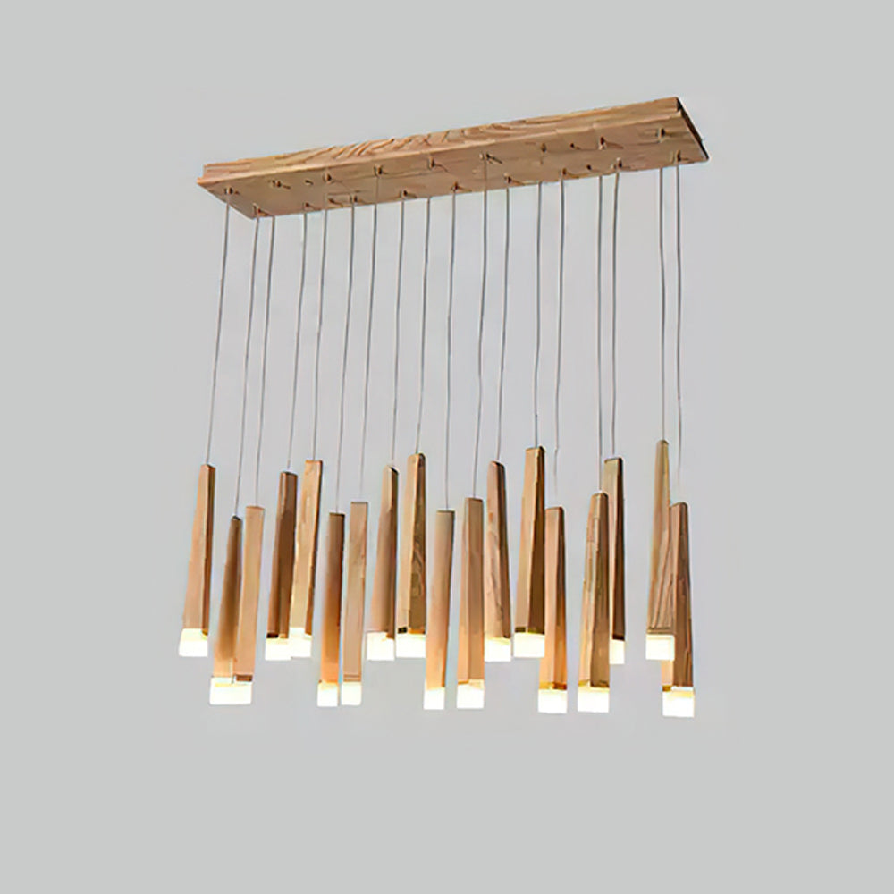 Rustic Firewood Stick Chandelier - Unique Design & Ambient Lighting